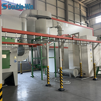 Línea de Recubrimiento en Polvo Automática Controlada por PLC con Horno de Curado para el Procesamiento de Piezas de Acero, Alta Productividad