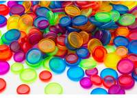 Disques en plastique RINGNOTE 24 mm, 1 pouce, lot de 1000, transparents multicolores, boucles de reliure en plastique pour carnets et agendas à disques