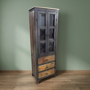 Handmade Industrial Vintage Iron 2-Door 2-Drawer 4-Shelf Storage <b>Cabinet</b> Home Furniture Living Room Kitchen Workshop Farmhouse - Product Image 2