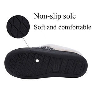 Vente en gros de pantoufles confortables pour femmes, chaussures de maison mignonnes, chaudes et pelucheuses, doublées de fourrure, antidérapantes, confortables pour l'hiver, pantoufles d'intérieur - Product Image 6