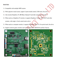 Pantalla Táctil de 2.8 Pulgadas para Raspberry Pi, 480*480 IPS, Pantalla Táctil Capacitiva CTP TFT LCD con Placa HD-MI