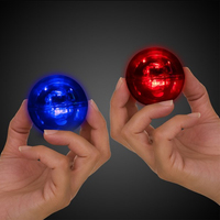 Boule élastique en cristal clignotant de 22mm 45mm 60mm avec la lumière activée par le mouvement des LED s'allument jouet de balles rebondissantes d'air pour des enfants