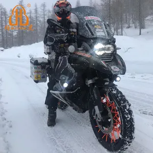 BOHU toptan yüksek kalite alaşım kaynak kar bağlantı motosiklet zinciri özelleştirilmiş kaymaz kaymaz araba lastik kar zinciri