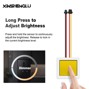 Bán buôn 12V 24V 60W 5A cảm biến cảm ứng thông minh LED mờ Gương phòng tắm một nút ba màu Quy Nạp chuyển đổi - Product Image 2