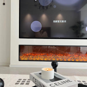 Decoración interior montado en la pared empotrado <span class=keywords><strong>LED</strong></span> llama Flamm TV stand construido en <span class=keywords><strong>chimenea</strong></span> eléctrica insertar 65 pulgadas <span class=keywords><strong>sin</strong></span> <span class=keywords><strong>calor</strong></span> - Product Image 1