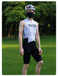 Traje de Triatlón Unisex Personalizable con Estampado Transpirable, Corte Láser, Elástico en Cuatro Direcciones, Disponible sin Mangas, Manga Corta, Manga Larga, con Cierre Completo - Product Image 5