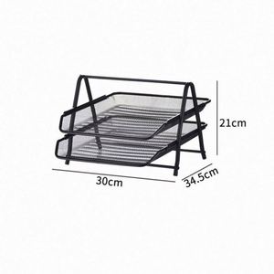 Metal 2 Tier Mesh Paper <b>Files</b> Office Table Desk <b>Organizer</b> Hot Sale - Product Image 3