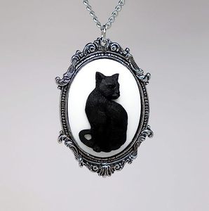 Othic-carry LACE at ameo, ecklace Or o ecken omen ashion Itch lternative eewelry ccccessories IFT OTH intage Cat ameo hoker - Product Image 3