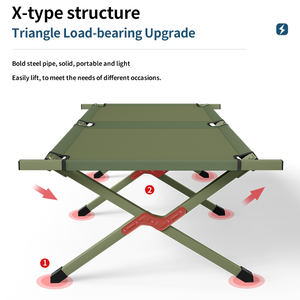 Mochila portátil Cuna individual para acampar <span class=keywords><strong>Cama</strong></span> de carpa de pesca <span class=keywords><strong>Cama</strong></span> plegable al aire libre para viajes Oficina Camas de camping - Product Image 3