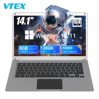 14.1 "Ultra Mince N3060 CPU 5000mAh Batterie Ordinateur Portable En Option TN IPS Écran RJ45 Port Bureau D'affaires Ordinateur Portable Bas Prix