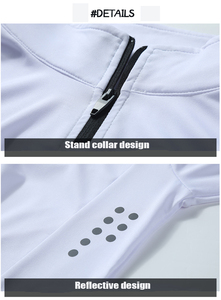 Professional Manufacture Men's Gym Training Long <strong>Sleeve</strong> Slim Fit <strong>T</strong> <strong>Shirt</strong> 1/4 Zip Pullover Muscle <strong>Shirts</strong> Sport Style Printed - Product Image 5