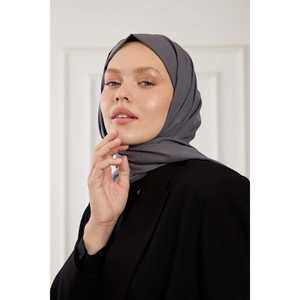 ผ้าคลุมฮิญาบผ้าฝ้ายแท้ สีแอนทราไซต์ สีพื้น สำหรับใช้ในชีวิตประจำวัน สไตล์ตะวันออกกลาง ทรงปกติ น้ำหนักเบา 50 กรัม - Product Image 3