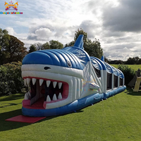 Château gonflable à obstacles en forme de lézard, trampoline combiné, matériau PVC 0,55 mm, taille personnalisable, 300 kg, vente chaude