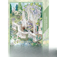 Un paquet d'autocollants 39.0, série Jardin, autocollants de paysage, style aquarelle, scènes miniatures 3D, autocollants DIY immersifs