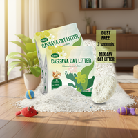 Accessoires pour animaux de compagnie, contrôle des odeurs, haute absorption, désodorisant longue durée, biodégradable, respectueux de l'environnement, litière pour chat en amidon de manioc