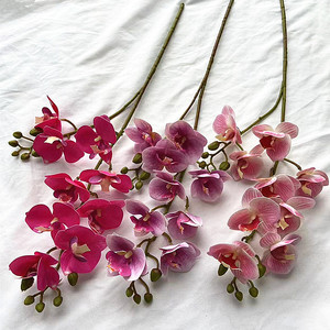 ดอกกล้วยไม้น้ำยางเทียมตกแต่งงานแต่งงานขนาดเล็กสองส้อมกับ9หัว Phalaenopsis สำหรับการสำเร็จการศึกษาคริสต์มาส - Product Image 3