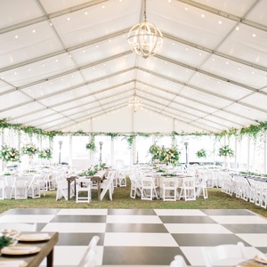 Grande Tente de Réception Blanche à Structure Géométrique pour Location Événementielle, Fêtes et Cérémonies de Mariage - Product Image 4