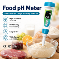Testeur de pH numérique pour aliments, haute précision, écran LCD, avec support OEM pour pâtes, fromages, viandes, aliments semi-solides et liquides