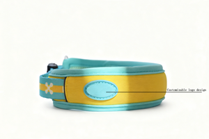 Premium moderne ademende milieuvriendelijke verstelbare hondenhalsband met zacht luchtnet gevoerd polyester plastic solide - Product Image 3