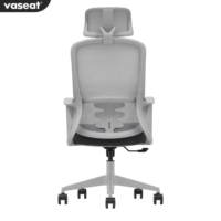 Chaise de bureau pivotante blanche ergonomique avec maille en nylon Vente en gros de chaise de soutien lombaire pour bureau à domicile Roues incluses