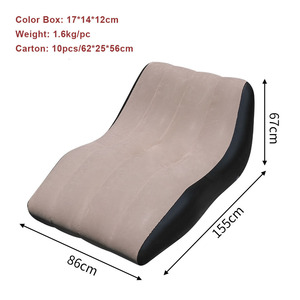 Juego de sofá de aire Gonflable en forma de S para ocio, sofá cama, silla inflable, sofá para películas con reposapiés - Product Image 2