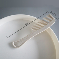 Peigne à cheveux portable biodégradable en paille de blé pour femmes, petit format, jetable, pour usage hôtelier, couleur et logo personnalisables, vente en gros