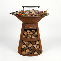 Barbecue de table multifonctionnel en acier Corten durable pour Pâques 2026 – Idéal pour la cuisson en extérieur – Nouveauté promotionnelle