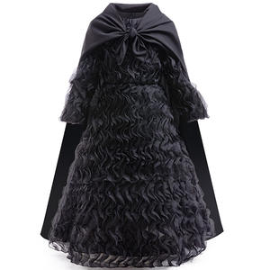 Ensemble de costumes de sorcière d'Halloween enfants fille robe noire pour la fête Costume de scène de vampire - Product Image 3