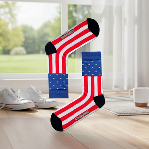 Calcetines Coloridos y Transpirables con Diseño de Bandera Americana para Uso Diario - Product Image 3