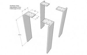 Heavy Duty Industrial Iron Furniture <b>Leg</b> Powder Coated Modern Design Coffee Dining <b>Table</b> <b>Legs</b> for Home Living Room Home Office - Product Image 4