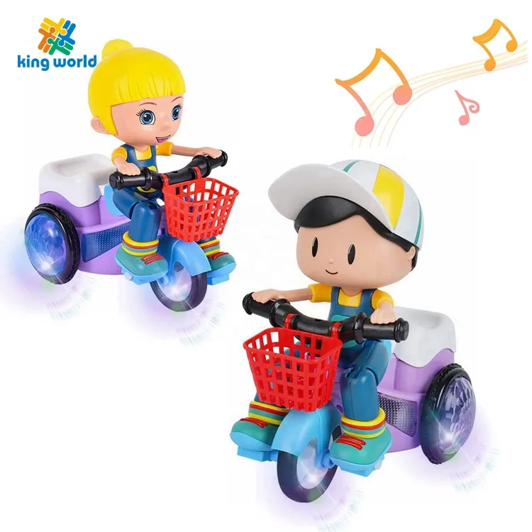 Brinquedos do bebê 6 a 12 Meses Resistência Stunt Triciclo Elétrico 360 Graus de Rotação Música Crianças Elétrica Stunt Triciclo Brinquedo