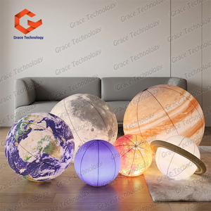 Globo Inflable con Luces LED en Forma de Planeta, Globo Publicitario de PVC de la Luna, la Tierra, <span class=keywords><strong>el</strong></span> <span class=keywords><strong>Sol</strong></span>, Marte <span class=keywords><strong>y</strong></span> Saturno para Decoración de Eventos - Product Image 2