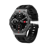 Reloj Inteligente Deportivo 2026 con Linterna, Relojes Inteligentes para Hombre con Llamadas Bluetooth, Conteo de Pasos, Calorías y Distancia