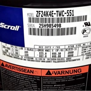 คอมเพรสเซอร์เครื่องปรับอากาศและทำความเย็น C Copeland รุ่น ZF24K4E TWD 551 สำหรับทำความเย็นและความร้อน - Product Image 2