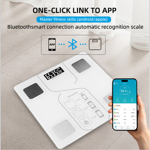 Nhà máy nóng bán pin cơ thể phân tích chất béo quy mô 0.05kg chính xác ứng dụng không dây chức năng hộ gia đình áp dụng 180kg bluewill - Product Image 5