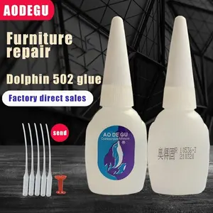 Authentischer Delfin 502 Kleber Möbelreparatur sofortige Festigkeit 3 Sekunden trockener Kleber Spezialkleber für Nacharbeit Farbe