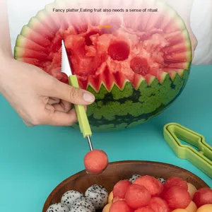 3-in-1 Stainless Steel Manual Corer <b>Vegetable</b> Peeler Apple Corer Spoon Household Kitchen Use PP Cutting <b>Tool</b> Bamboo Metal - Product Image 2