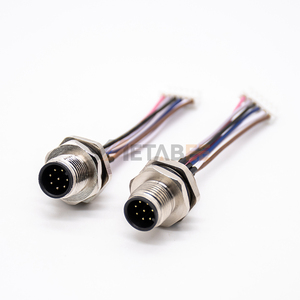 Câble blindé M12 industriel personnalisé à 3, 4, 5, 8, <span class=keywords><strong>12</strong></span> broches mâle/femelle pour interface d'automatisation de capteurs - Product Image 5