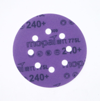 MOPAI M775L Mor Seramik Aşındırıcı Disk 125mm 6 Delikli Cırtlı Orta Sertlikte Yüksek Verimli Islak/Kuru OEM Araba Cilalama İçin