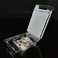 Nouveau design clair Transparent recyclé PET PVC boîte de rangement à clapet en plastique leurre de pêche et étui d'emballage