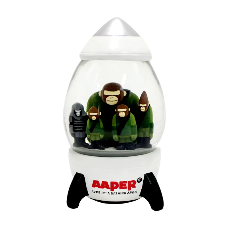 Ape solider snow globe snowglobe suveniers Custom Made animal monkey ape Snow Globe Water globe Glitter Glass Ball