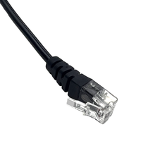 Kabel Pengisi Daya Tipe-C Male ke RJ11 6P4C Sudut Kanan 90 Derajat Kustom, 5V ke 12V Step-up, Kabel Daya Spiral