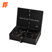 Boîte d'emballage de perruque portable imperméable haut de gamme avec fermeture magnétique et doublure en satin