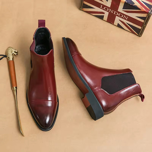 Botas de Tobillo de Cuero Genuino Originales 2025 para Hombre, Lavables, Hechas a Mano con Tecnología Goodyear, Estilo Retro, Amekaki, con Cordones - Product Image 5
