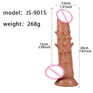Dildo Grande de Silicona Líquida Suave con Textura de Púas, Dildo Monstruoso Impermeable con Glándulas Realistas y Testículos Realistas, Ventosa 2 - Product Image 3