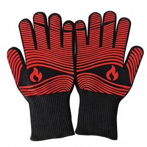 Double Oven Mitts Non-Slip BBQ and Baking Tool <b>Grilling</b> <b>Cooking</b> Oven Mitts - Product Image 4