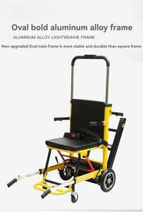 Sandaran punggung dapat disesuaikan, perlengkapan rehabilitasi kursi roda elektrik pendakian tangga bermotor untuk kursi memanjat pengangkat tangga - Product Image 3