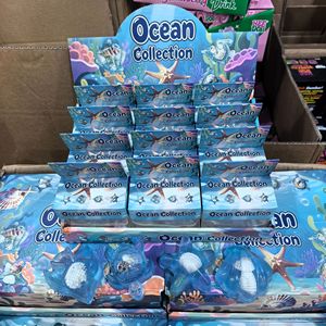 Glitter Sea Creature <b>Squishy</b> Mystery Blind Box Soft Squeeze <b>Toy</b> Aquarium Ornament Kids Birthday Desktop Collectible Favor Gift - Product Image 1