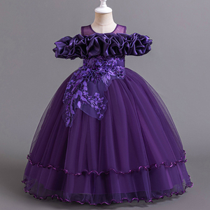 Vestido de Princesa para Niñas Estilo Europeo y Americano, Vestido Infantil de Verano con Estampado y Mangas Volantes, Atuendo Personalizado para Fiestas y Uso Diario - Product Image 3