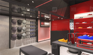 Hot personnalisé Sport vêtements présentoir à la mode au détail <span class=keywords><strong>Sneaker</strong></span> boutique meubles décoration à la mode Sport boutique Design d'intérieur - Product Image 5